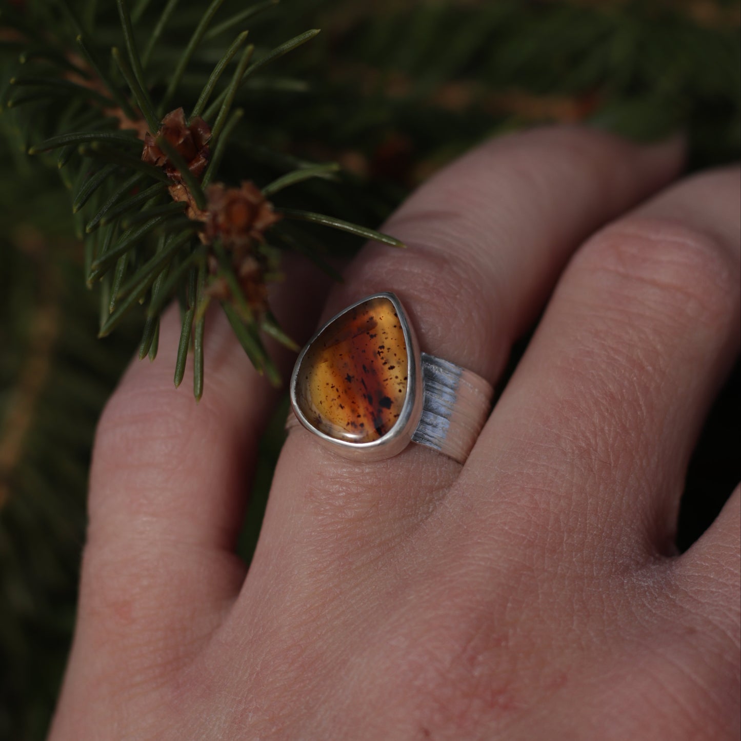 Sunset Montana Agate Ring Size 7.25