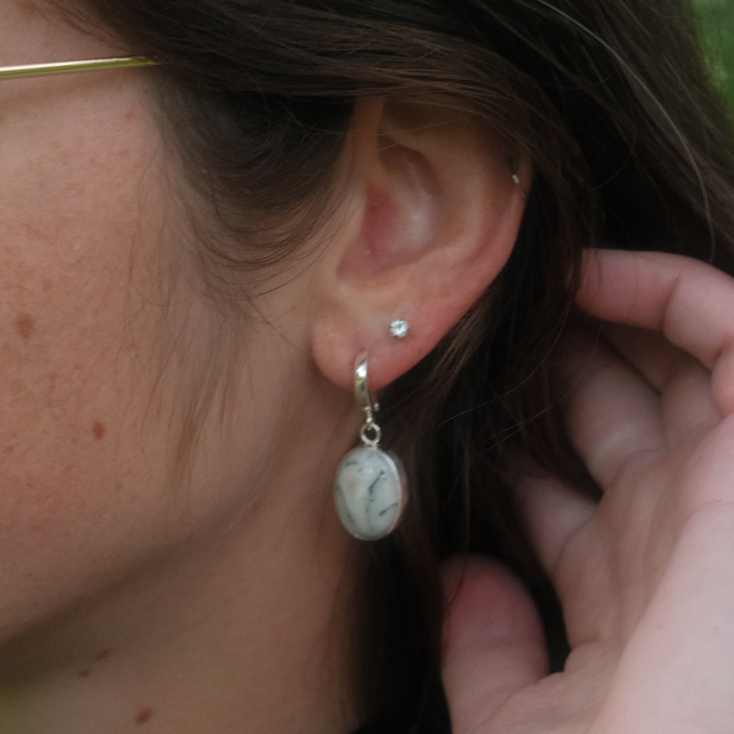 Tree Agate Tree Earrings