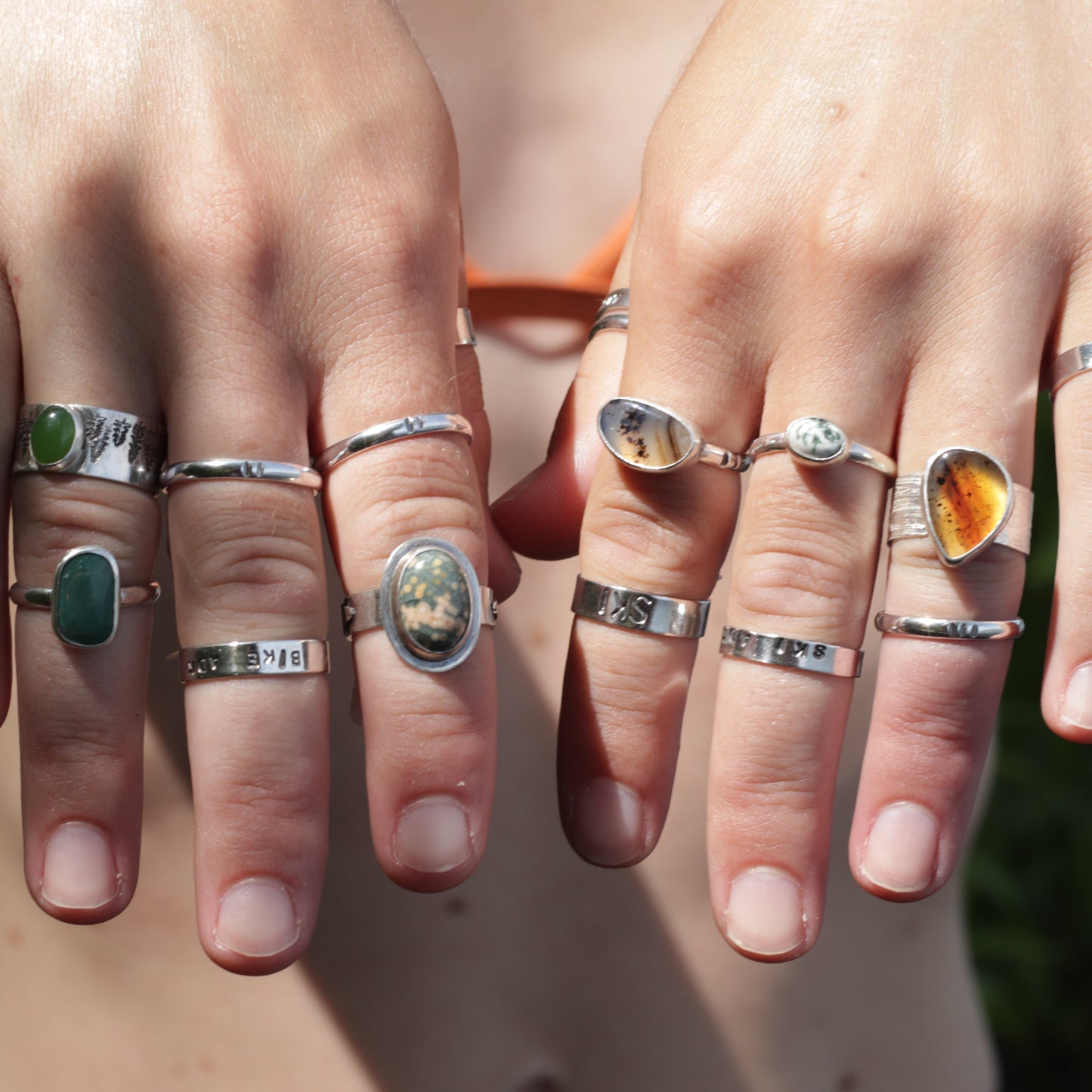 Letter Stamped Rings
