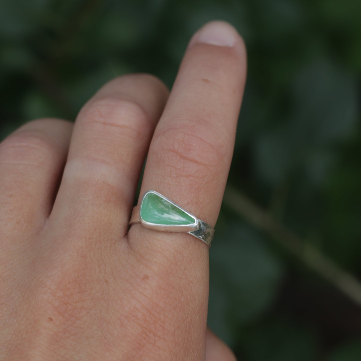 Chrysoprase (grade AAA) Ring Size 7.5
