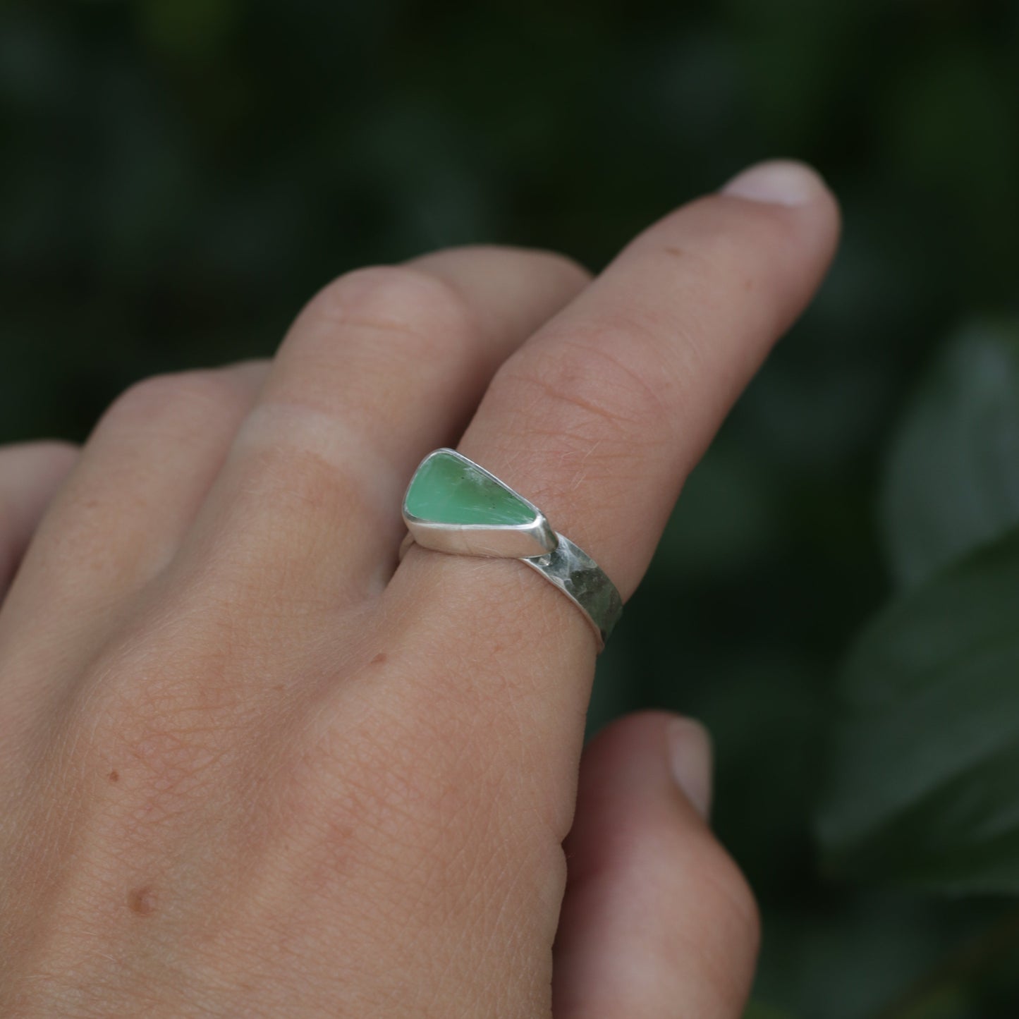 Chrysoprase (grade AAA) Ring Size 7.5