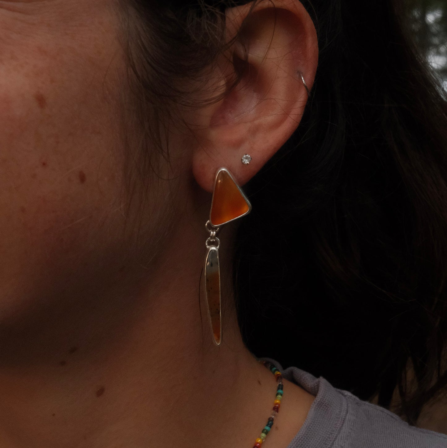 Golden Girl MT Agate Earrings