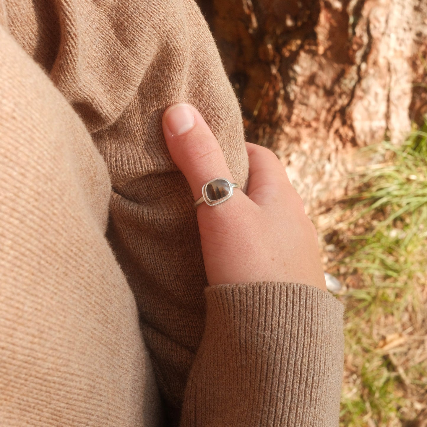 MT Agate Forest Ring Size 10