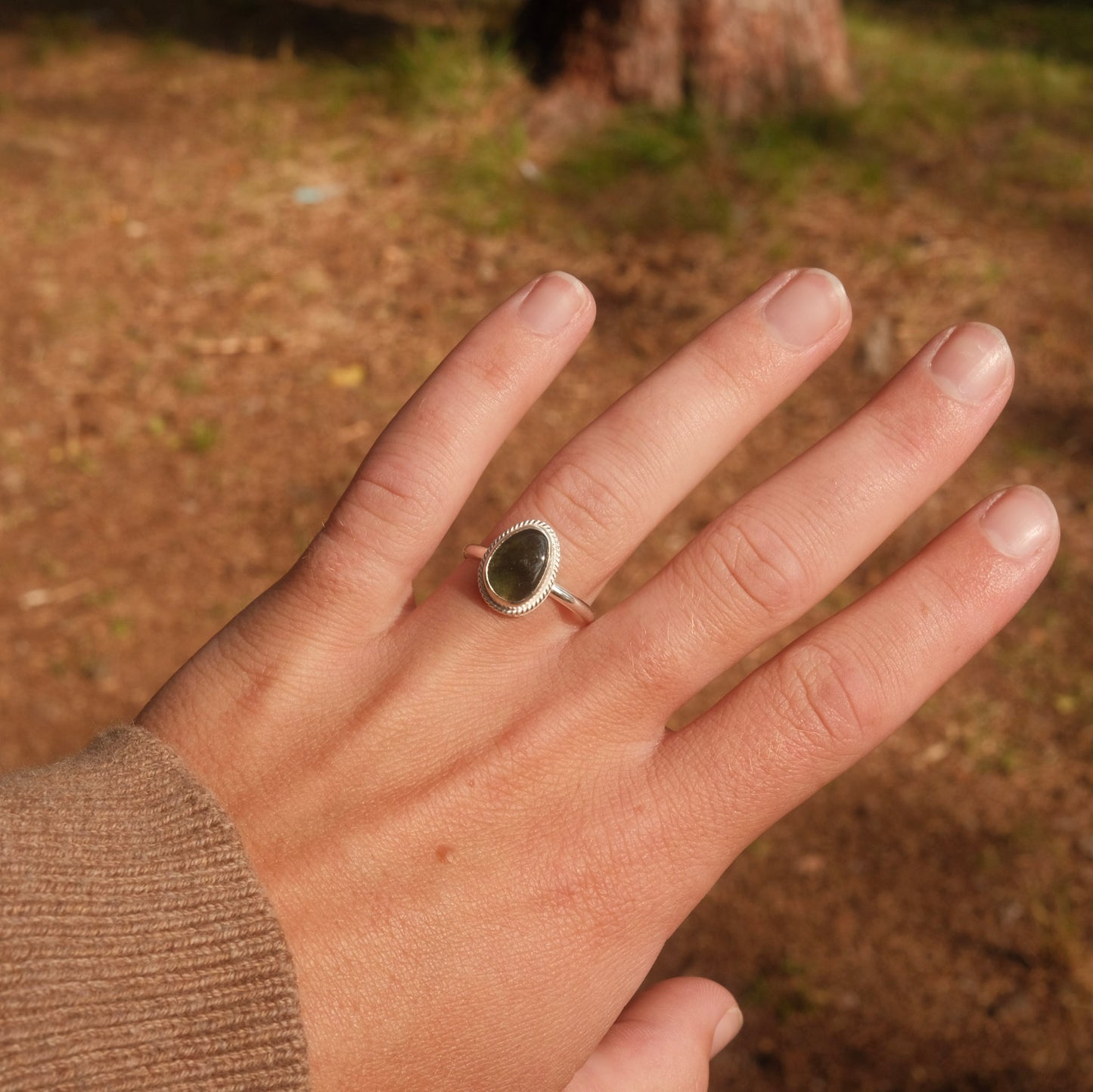 Green Fairy Tourmaline Ring Size 9.25