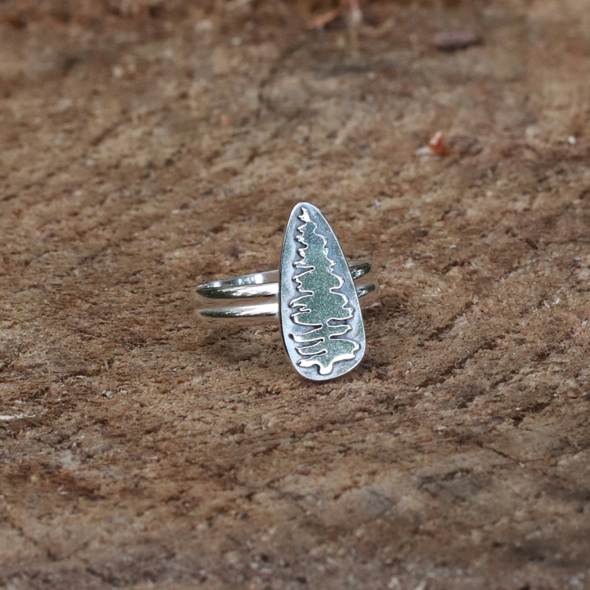 Tree Sterling Silver Ring / 7