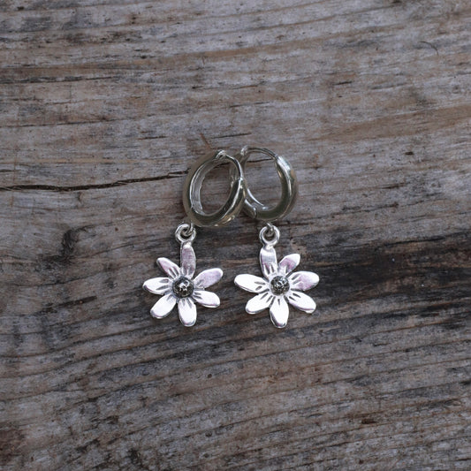 Flower Sterling Silver Earrings