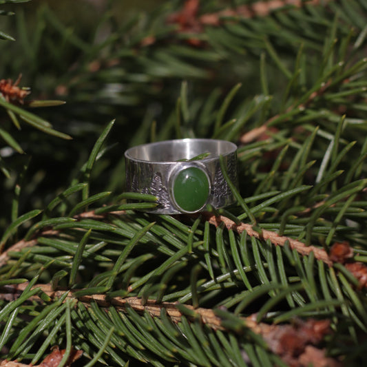 Jade Forest Ring Size 7.75