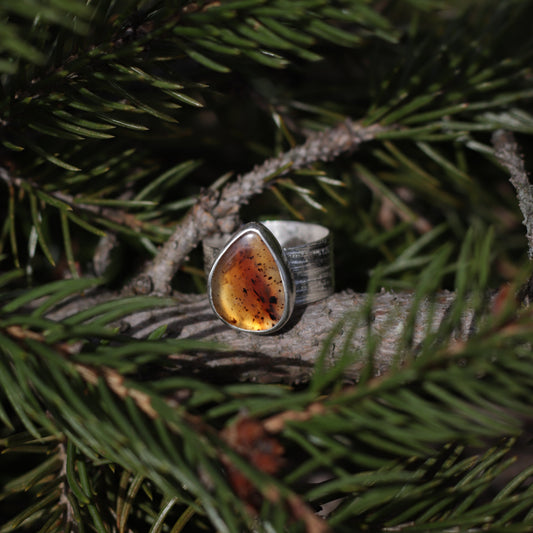 Sunset Montana Agate Ring Size 7.25